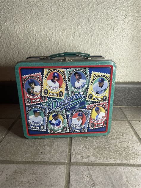 dodgers metal lunch box|Vintage Dodgers Metal Lunch Box .